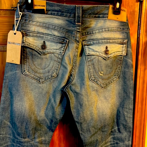 New True Religion Mens Jeans Ricky W/Flap 32 $348 NWT